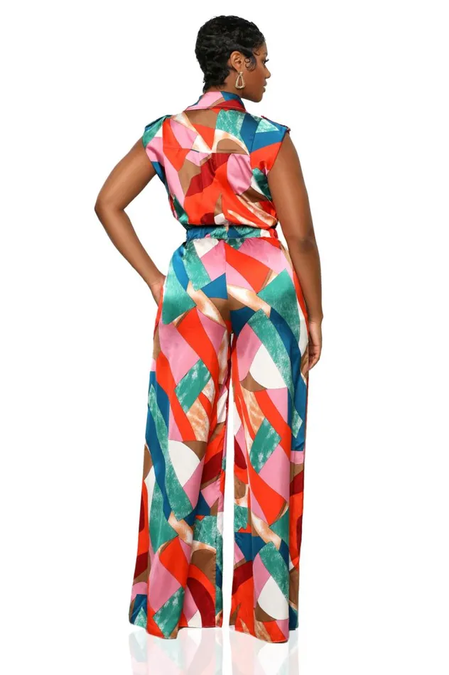 Lilly039s Kloset Jumpsuits and Rompers Women Mastering Art Jumpsuit Multi ColorFINAL SALE