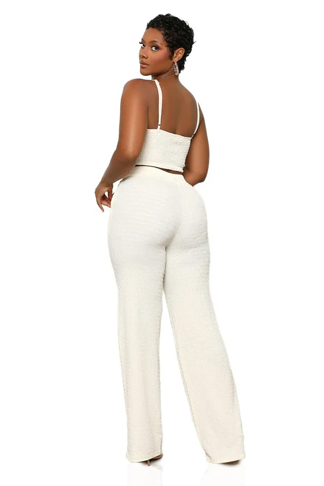 Lilly039s Kloset Sets Women Elevated Lounge Pants Set CreamFINAL SALE