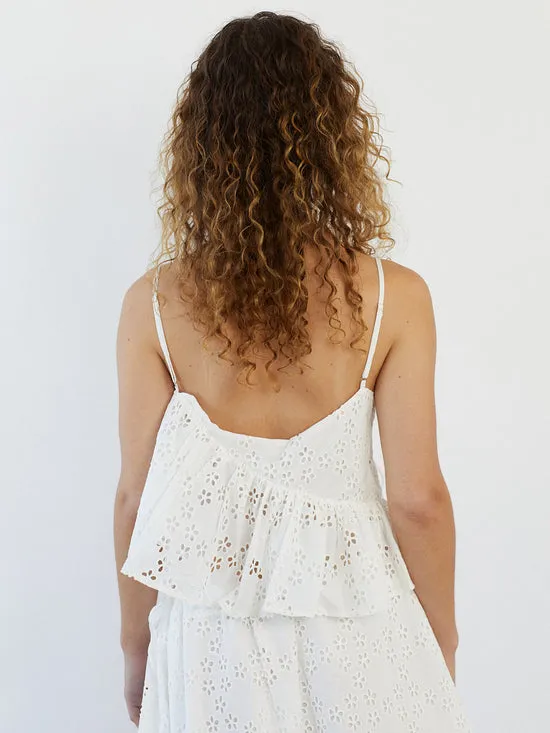 Lisa Says Gah Kimchi Top Milk Eyelet Women Tops