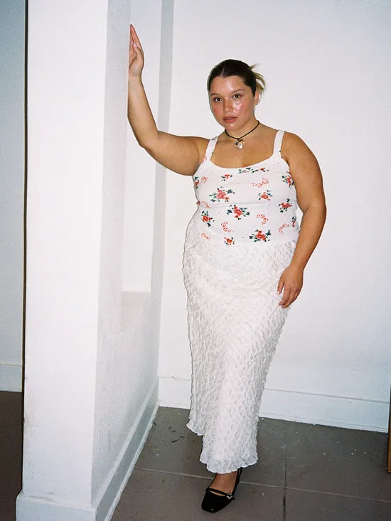 Lisa Says Gah Lauren Maxi Skirt Vanilla Ruffle Women Bottoms
