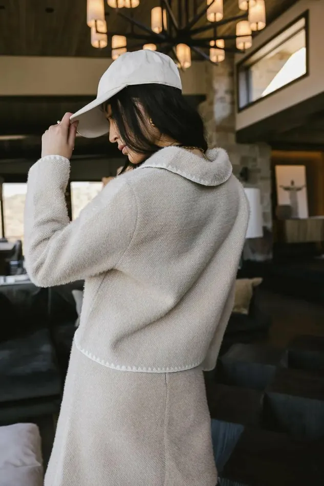 Lola Fuzzy Jacket In Tan Tan Women Bohme Outerwear