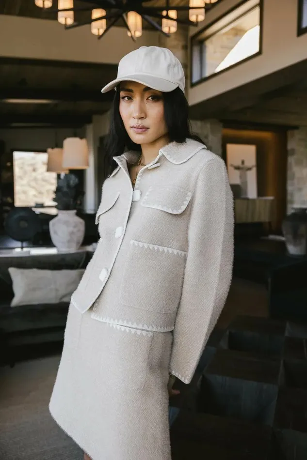 Lola Fuzzy Jacket In Tan Tan Women Bohme Outerwear