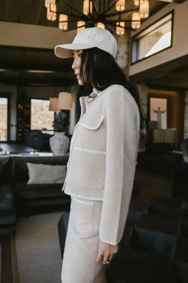 Lola Fuzzy Jacket In Tan Tan Women Bohme Outerwear