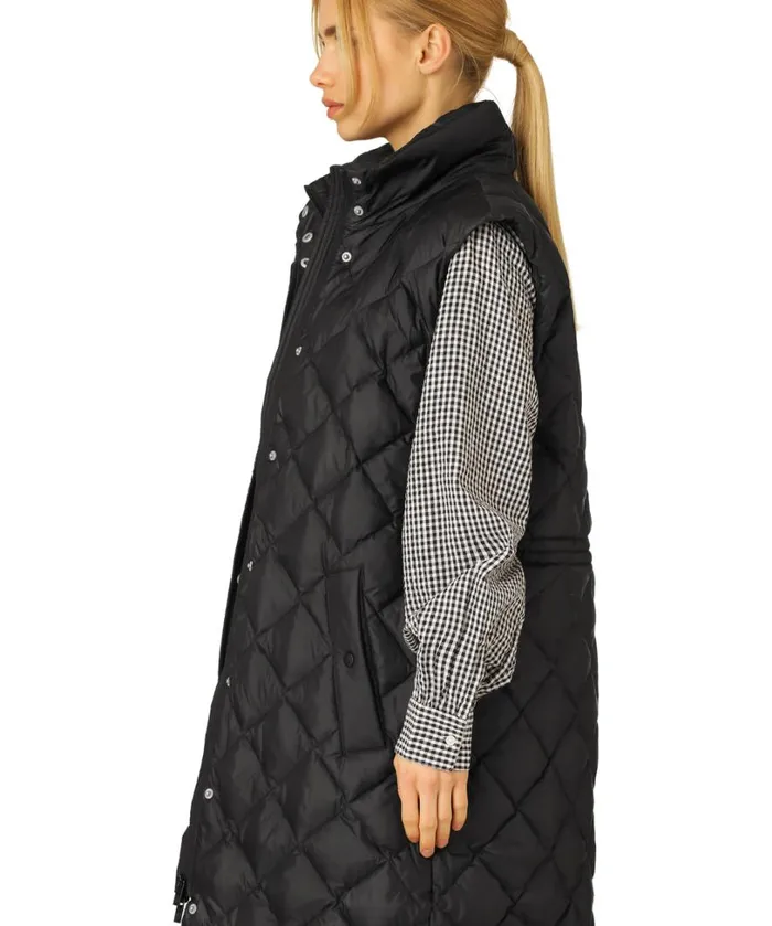 Long Down Vest 8211 Black Outerwear Ilse Jacobsen All Jackets And Coats