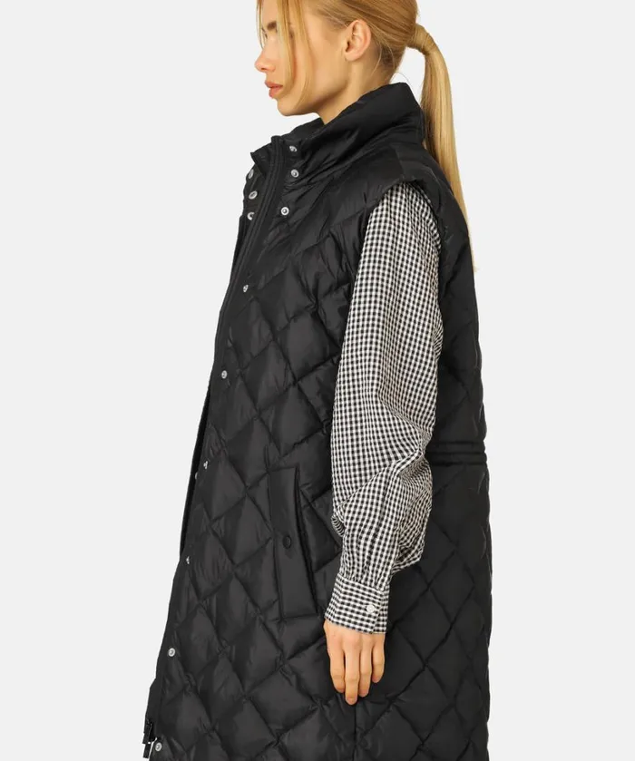 Long Down Vest 8211 Black Outerwear Ilse Jacobsen All Jackets And Coats