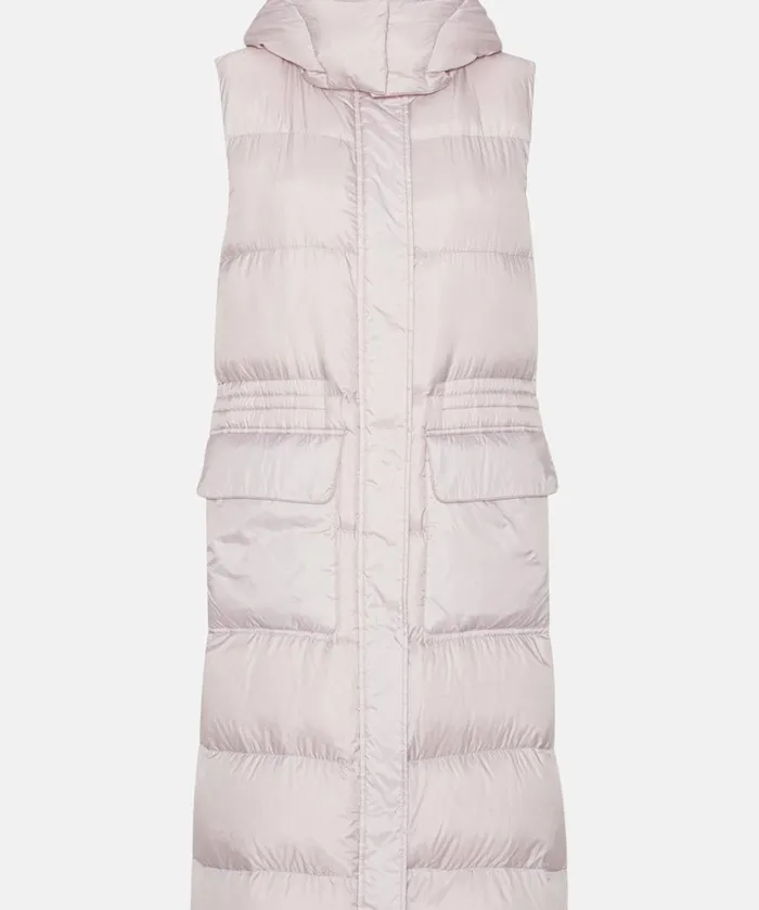 Long Down Vest 8211 Concrete Outerwear Ilse Jacobsen All Jackets And Coats