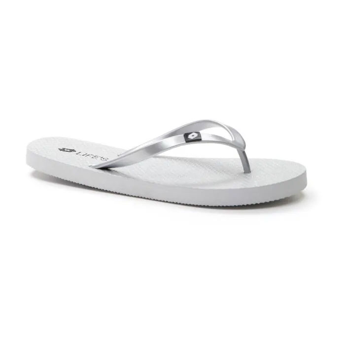 Lotto Sport FlipFlops And Slippers Woman HIVA FLIP II GLITTER W Silver Metal 2