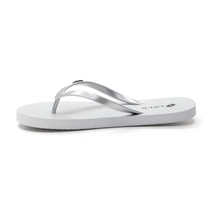 Lotto Sport FlipFlops And Slippers Woman HIVA FLIP II GLITTER W Silver Metal 2