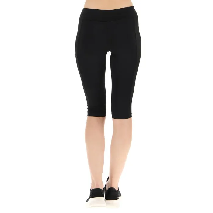 Lotto Sport Pants and Leggings WomanMan MSP W LEGGING MID All Black Lotto Sport Pants and Leggings WomanMan MSP W LEGGING MID All Black