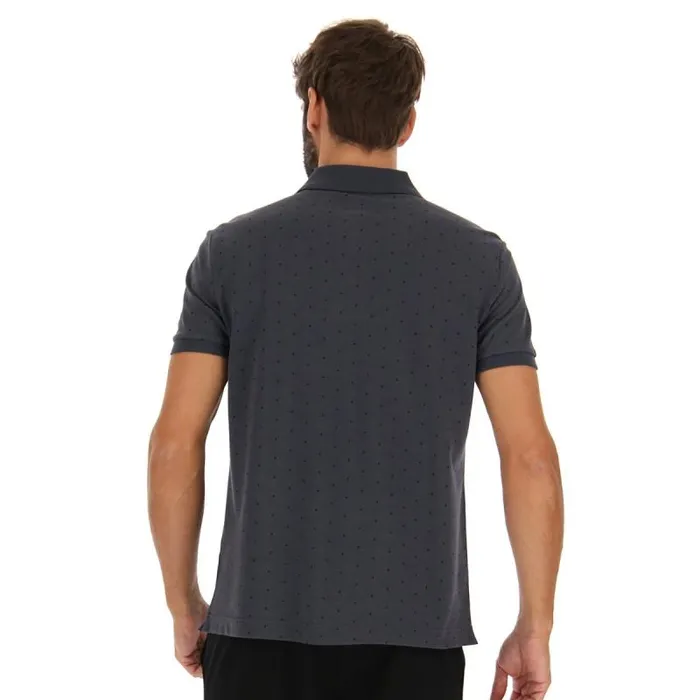Lotto Sport Polo Shirts Man POLO ELBA II PQ Ebony Lotto Sport Polo Shirts Man POLO ELBA II PQ Ebony