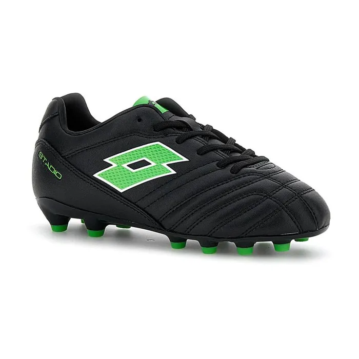 Lotto Sport Shoes ManWomanKids STADIO 705 FG JR All Blackspring Green