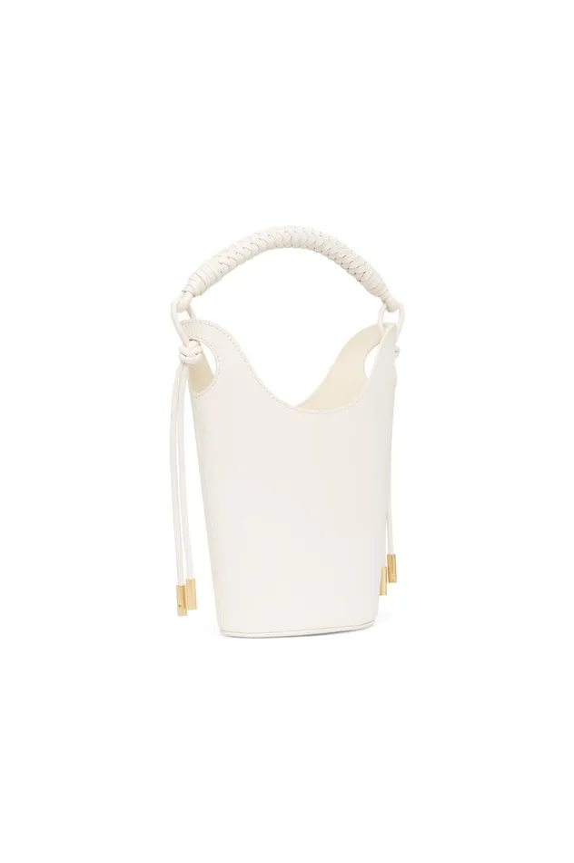 Louise Leather Bucket Bag Ivory Women Aje Handbags 038 Wallets