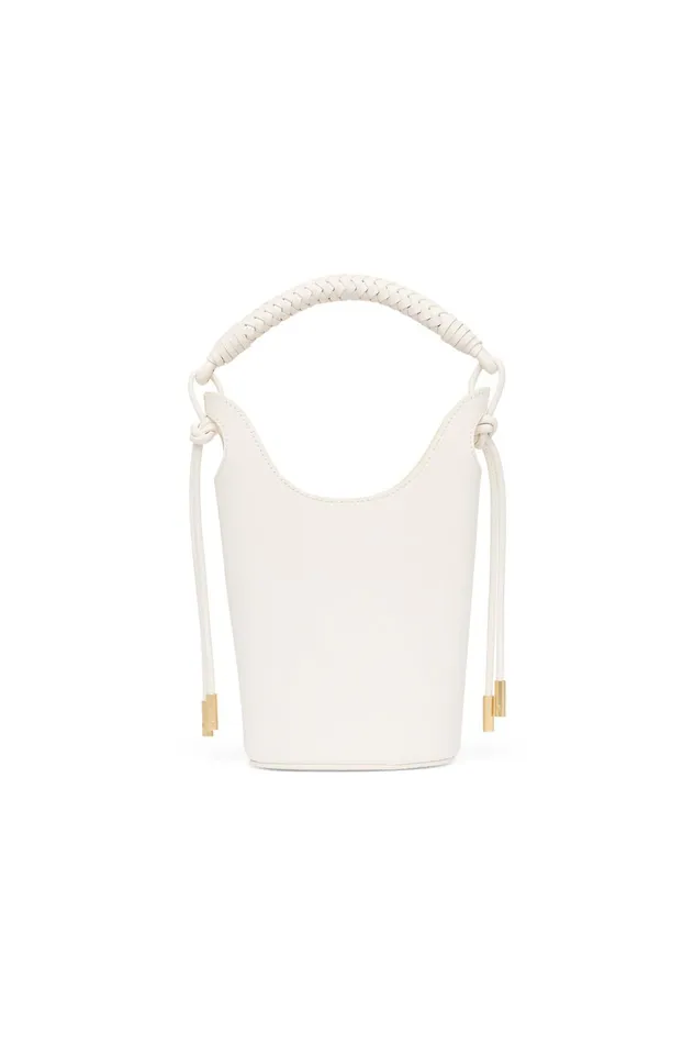 Louise Leather Bucket Bag Ivory Women Aje Handbags 038 Wallets
