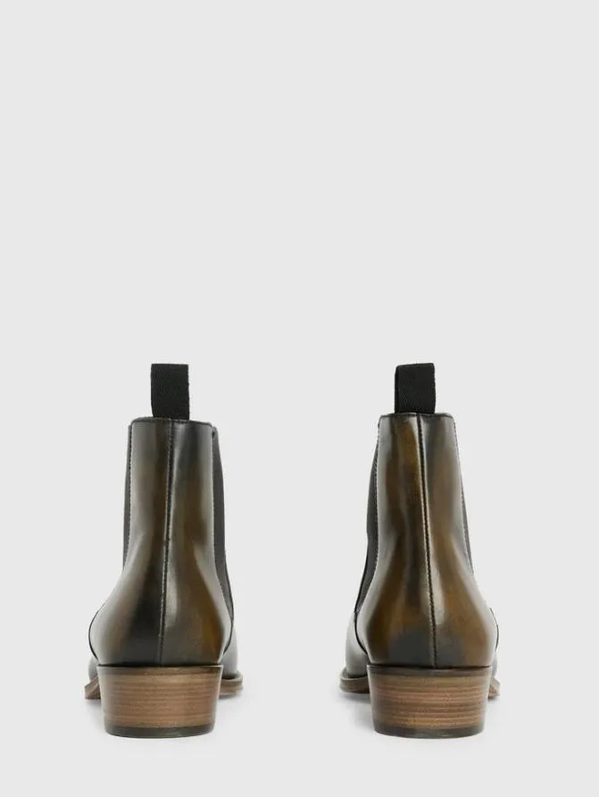 LUDLOW CHELSEA BOOT Olive ShoesLeather John Varvatos Leather Boots
