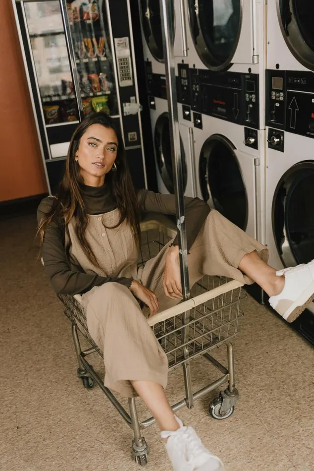 Mackenzie Jumpsuit In Tan Tan Women Bohme Jumpsuits and Overalls