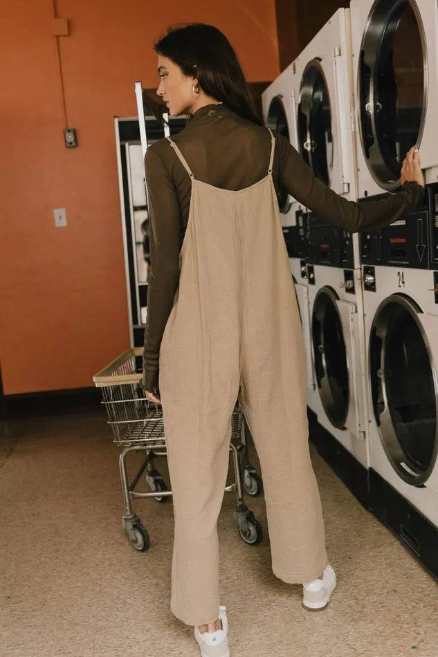 Mackenzie Jumpsuit In Tan Tan Women Bohme Jumpsuits and Overalls