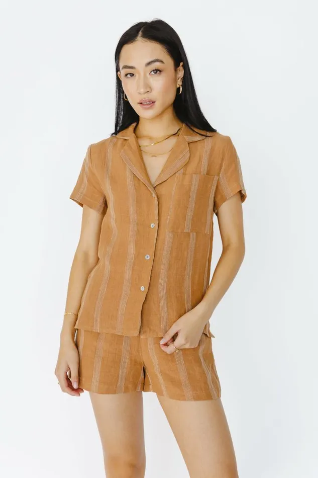 Maddox Shorts In Brown 8211 FINAL SALE Brown Women Bohme Sets