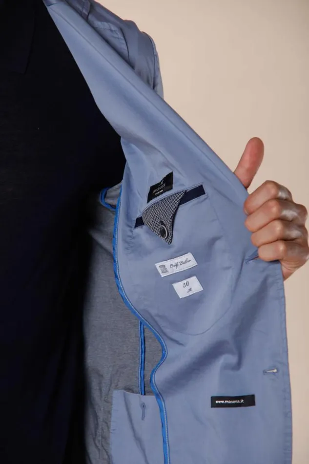 Man Da Vinci Travel Blazer In Tecno Travel Stretch Satin With Details Regular Mason039s Blazers