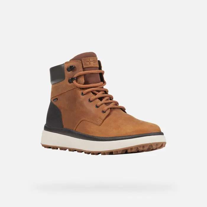 Man Geox Ankle Boots GRANITO GRIP ABX MAN OchreBlack Waterproof Boots Ochreblack