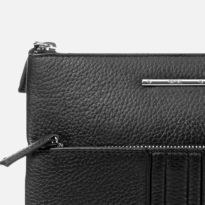 Man Geox Bags CLUDEY Men039s Black Shoulder Bag CASHMERE Black
