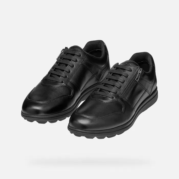 Man Geox Casual Shoes SPHERICA EC12 MAN Black Low Top Sneakers Black