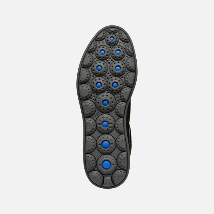 Man Geox Casual Shoes SPHERICA EC12 Men039s Coffee Leather Sneakers Geox Coffee