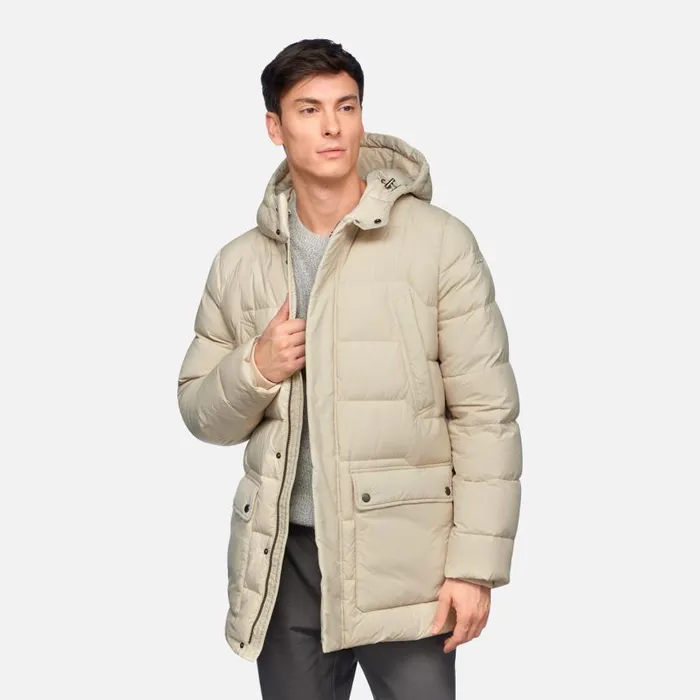Man Geox Down Jackets ELVER MAN Rainy Day Long Parka Rainy Day