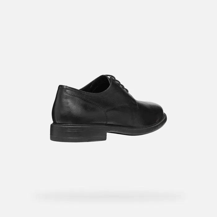 Man Geox Formal Shoes TERENCE MAN Black Leather Shoes Black