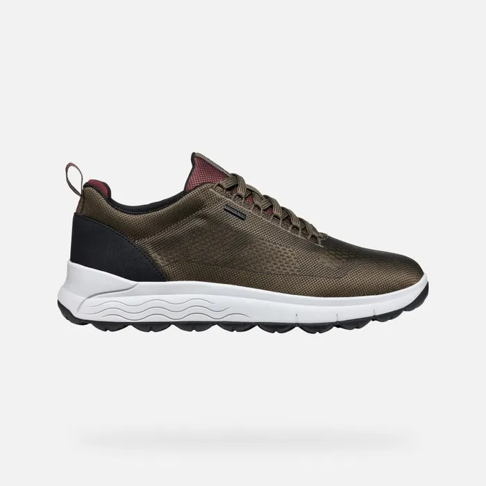 Man Geox Sneakers SPHERICA 4X4 ABX MAN MilitaryBordeaux Waterproof Trainers Militarybordeaux