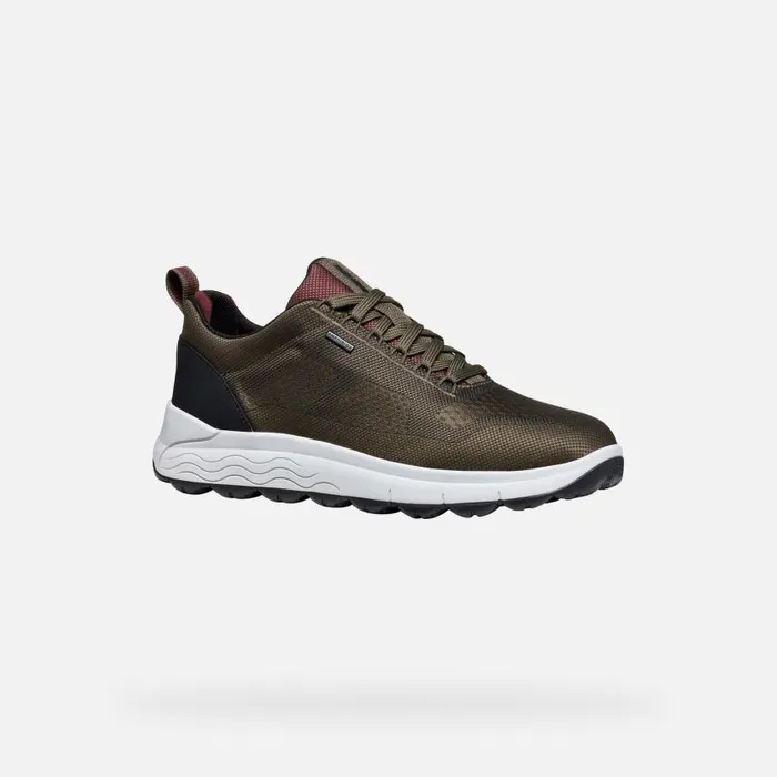 Man Geox Sneakers SPHERICA 4X4 ABX MAN MilitaryBordeaux Waterproof Trainers Militarybordeaux