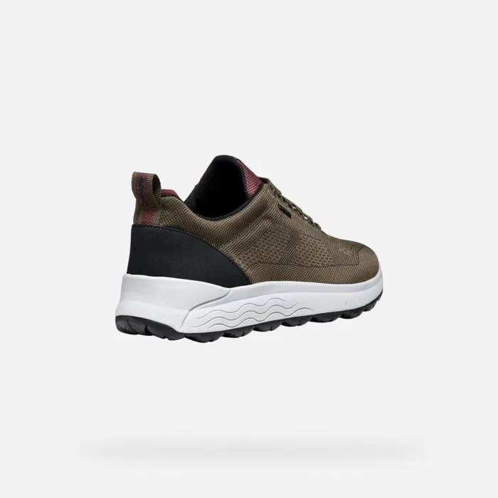Man Geox Sneakers SPHERICA 4X4 ABX MAN MilitaryBordeaux Waterproof Trainers Militarybordeaux