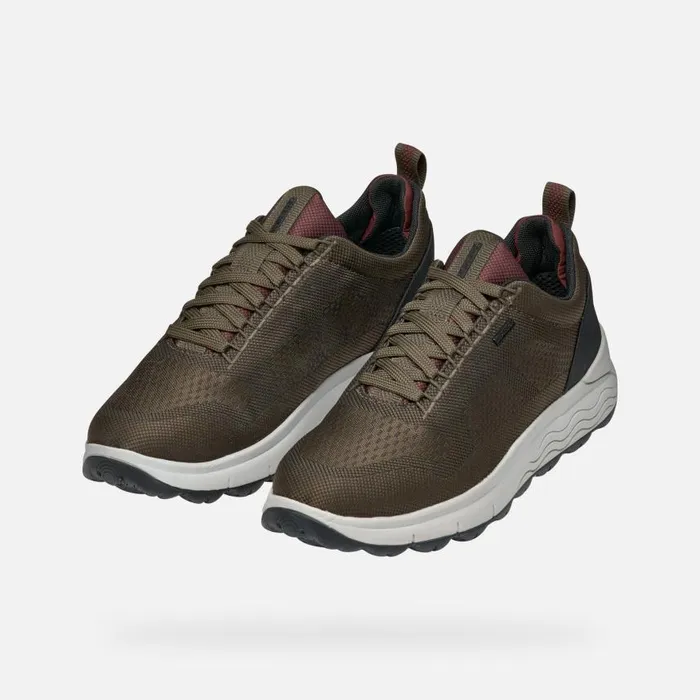 Man Geox Sneakers SPHERICA 4X4 ABX MAN MilitaryBordeaux Waterproof Trainers Militarybordeaux