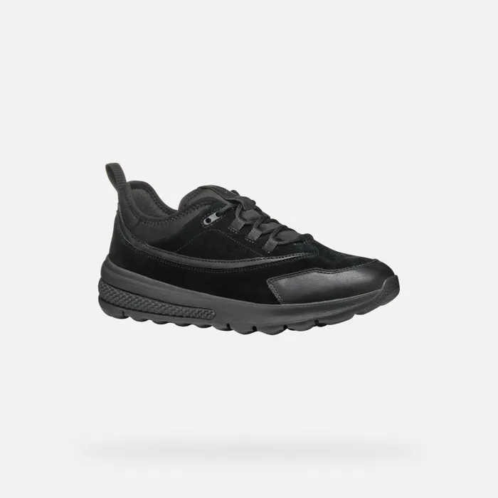 Man Geox Sneakers SPHERICA ACTIF MAN Black Low Top Sneakers Black