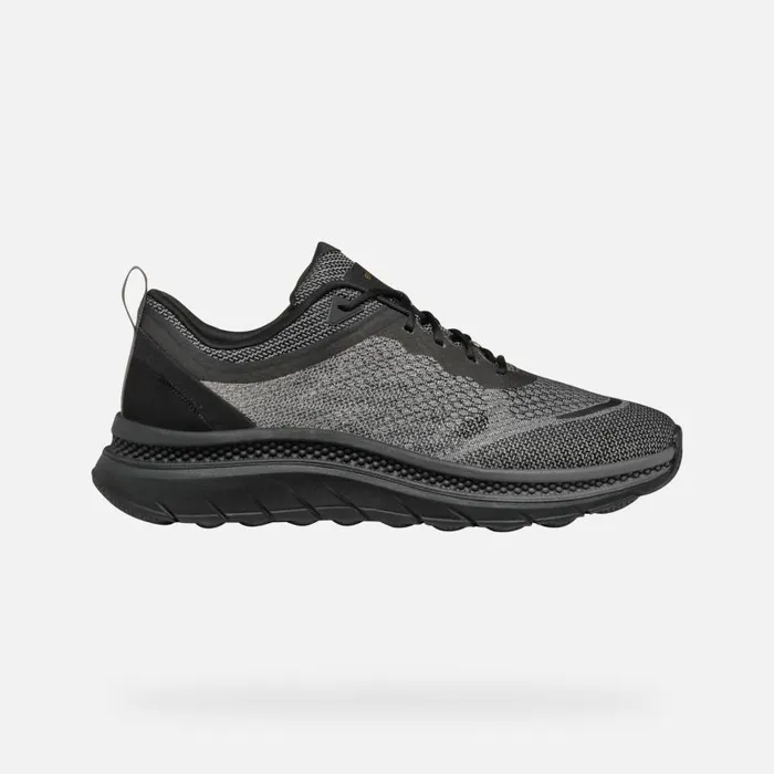 Man Geox Sneakers SPHERICA ACTIF X MAN BlackAntracite Low Top Sneakers Blackantracite