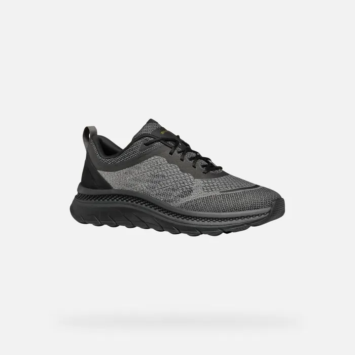Man Geox Sneakers SPHERICA ACTIF X MAN BlackAntracite Low Top Sneakers Blackantracite