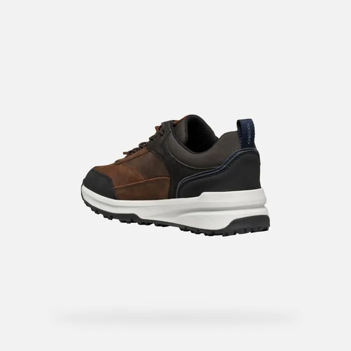 Man Geox Sneakers STERRATRAIL GRIP ABX MAN Coffee Waterproof Trainers Coffee