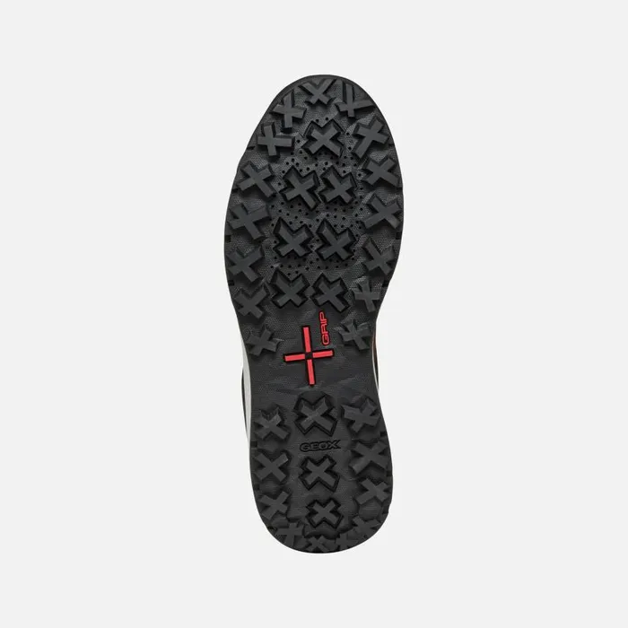 Man Geox Sneakers STERRATRAIL GRIP ABX MAN Coffee Waterproof Trainers Coffee