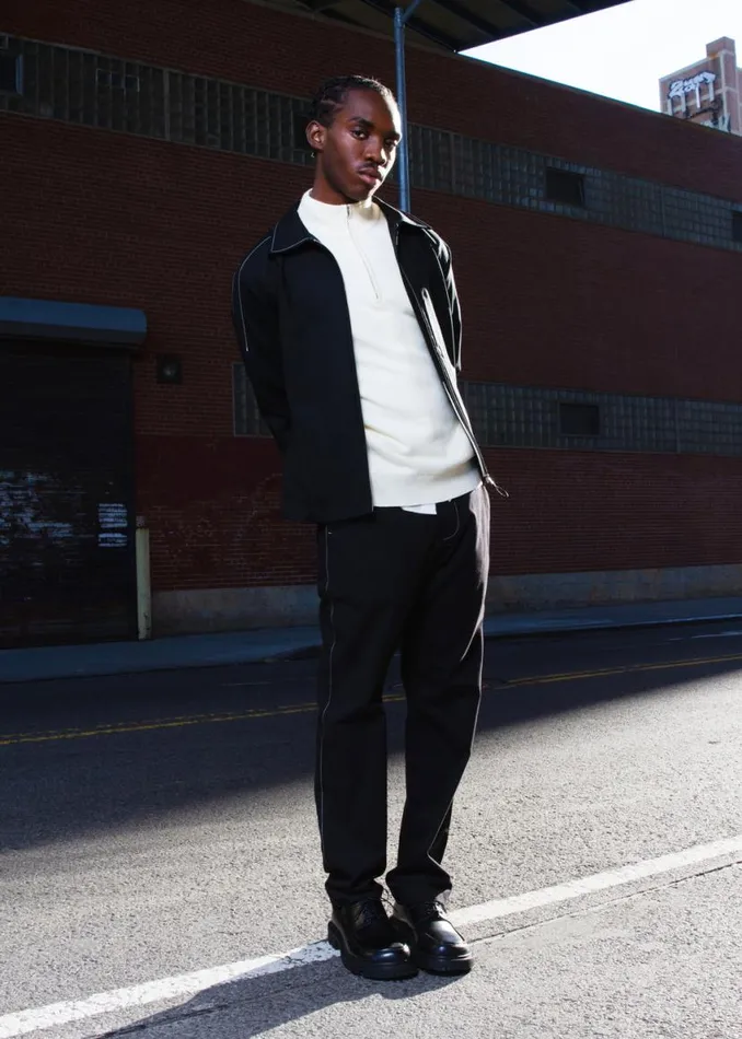 Man Venroy Pants Contrast Stitch Trouser