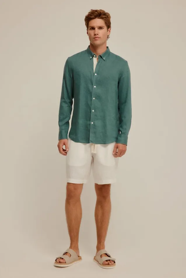 Man Venroy Shirts Linen Shirt