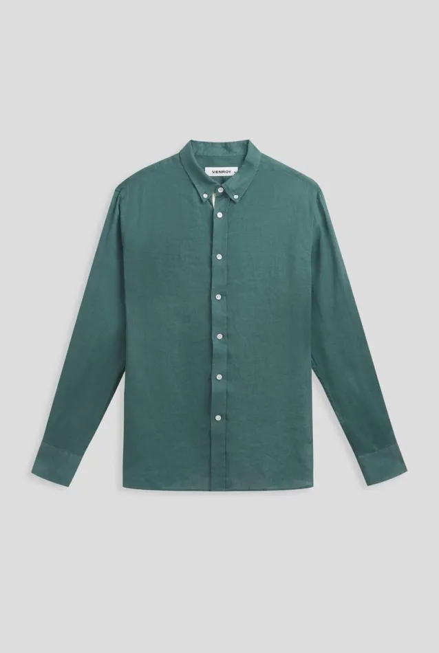Man Venroy Shirts Linen Shirt