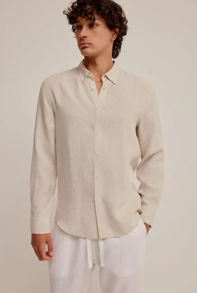 Man Venroy Shirts Linen Shirt