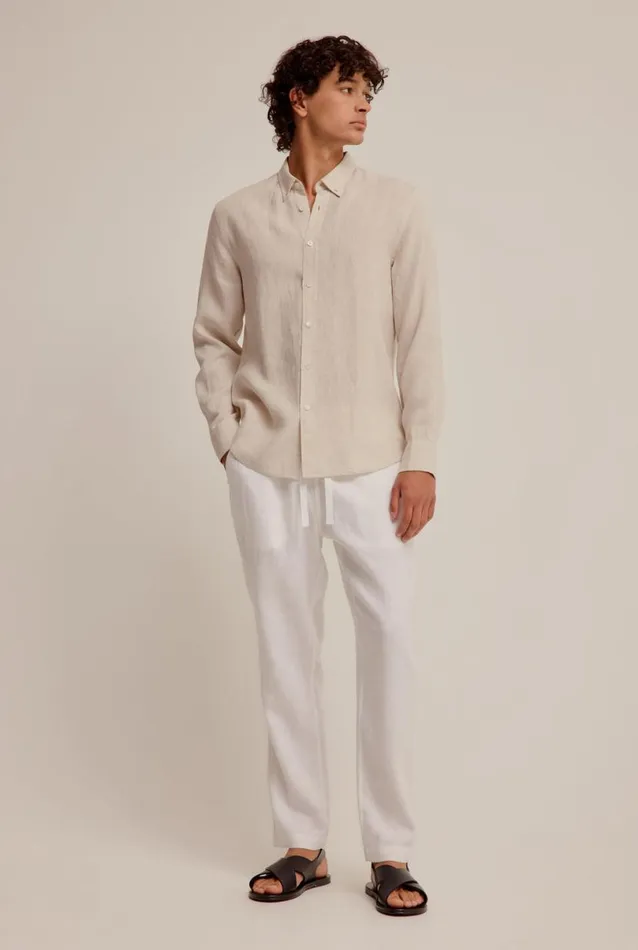 Man Venroy Shirts Linen Shirt