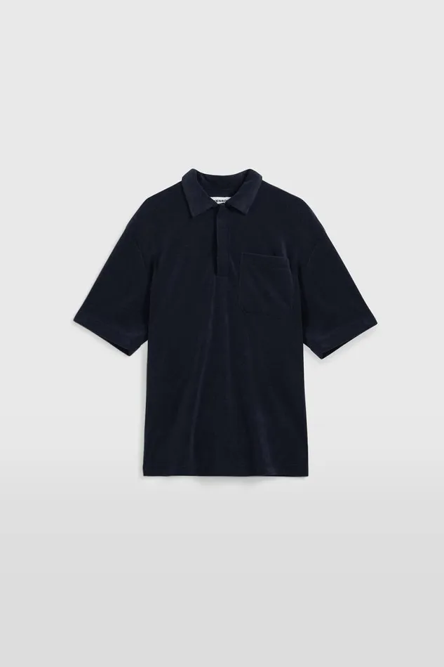 Man Venroy Shirts Terry Towel Pop Over