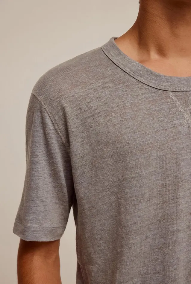 Man Venroy TShirts Coverstitch Linen TShirt