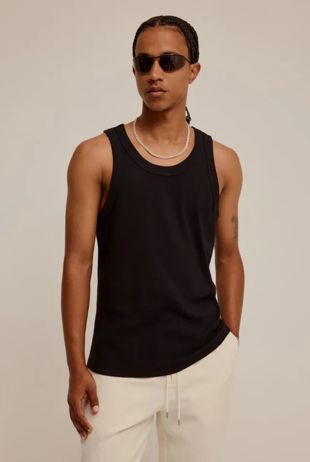 Man Venroy Tanks Jersey Rib Tank