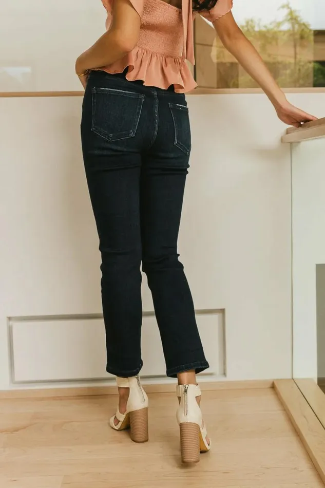 Maria Slim Straight Leg Jeans Dark Wash Women Bohme Denim