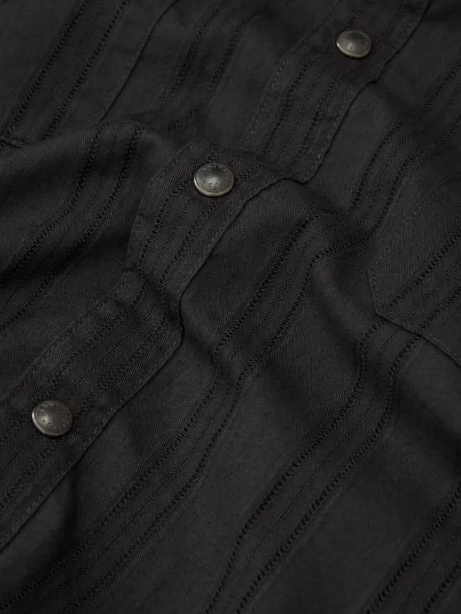 MARSHA WESTERN SHIRT Black Clothing John Varvatos Shirts