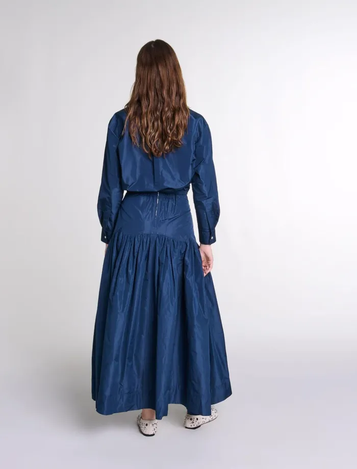 Matching Sets Women Maje Full Long Skirt Navy