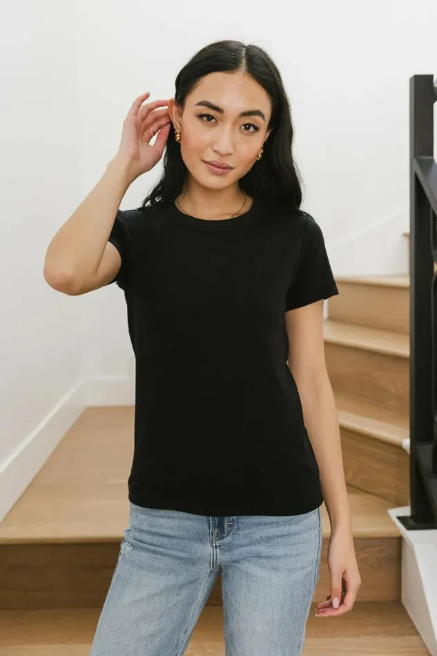 Mckenna TShirt In Black Black Women Bohme Tees and Tanks