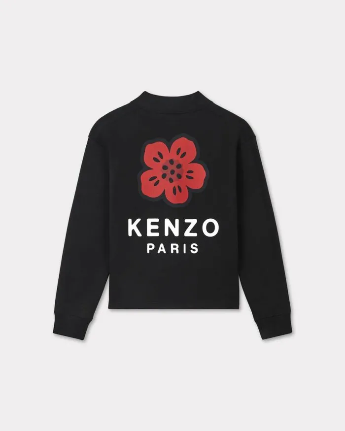 Men 039Boke Flower039 Embroidered Cardigan Black Kenzo Sweatshirts And Hoodies